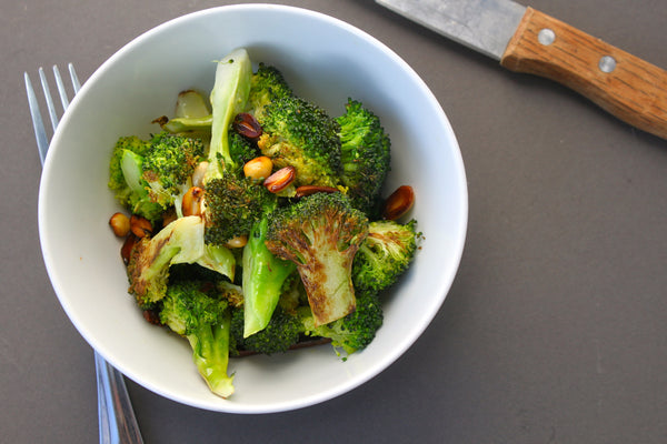 Charred Broccoli with Peanuts