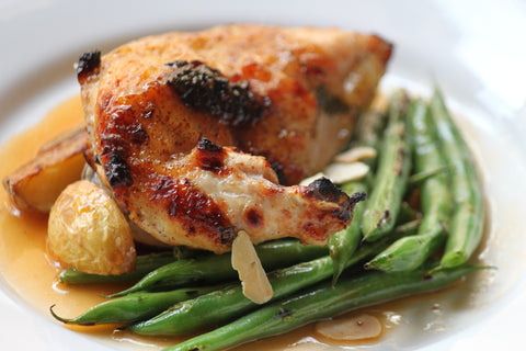 Bistro Chicken with Green Beans, Almonds, Potatoes