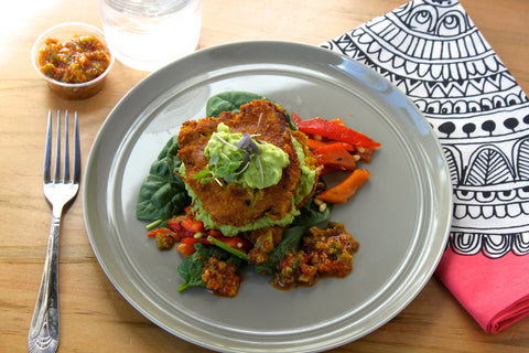 Chickpea Fritters with Spicy Olive Tapenade