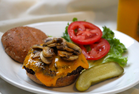 Blackbean, Quinoa, and Flax Seed burger